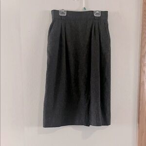 Vintage Grey Wool Women's Skirt